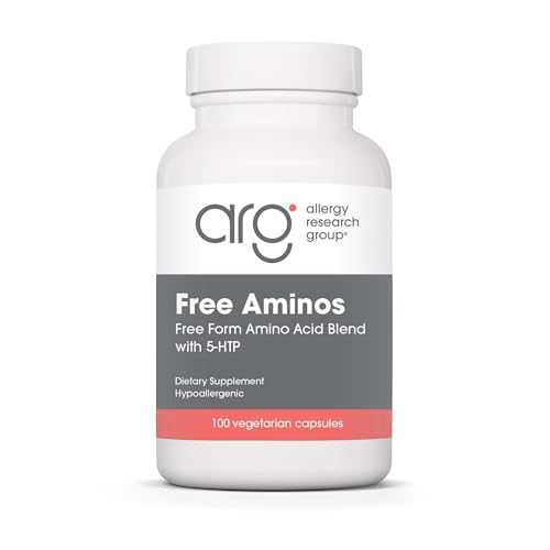 Allergy Research Group Free Aminos Supplement - Lean Muscle Mass Support, Vegetarian Capsules - 100 Count