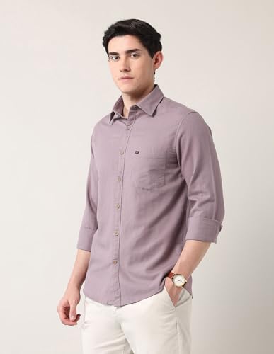 Image of AD by Arvind Modern Slim Fit Solid Shirt