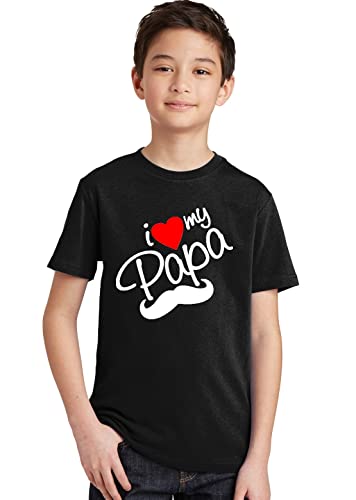 Image of Printmate I Love My Papa Black Full Sleeve Cotton T-Shirts for Baby Boy and Girl