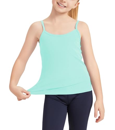 Image of Dreammonkey Girl's Full Sleeveless Camisole Tank Tops Kids Comfort Breathable Dance Tank Tops(Ages 2T-14Years)