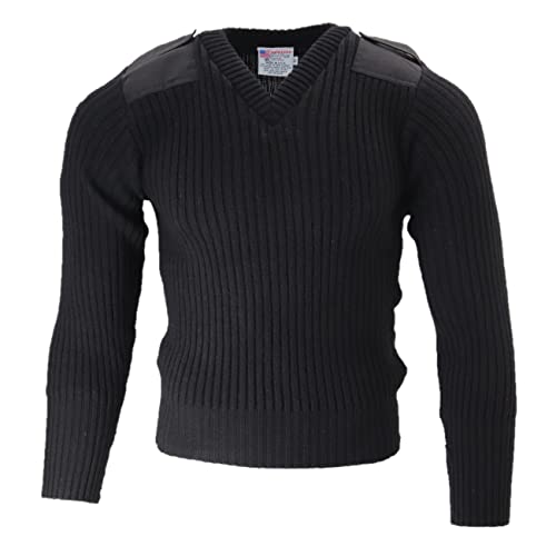 US Army Acrylic V-Neck Sweater Black2