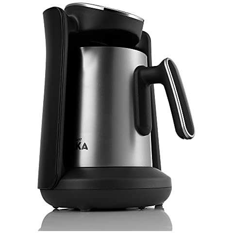 Arzum Okka Minio Pro Turkish Coffee Machine, Stainless Steel Pot, Black/Chrome, OK0010-K Cover