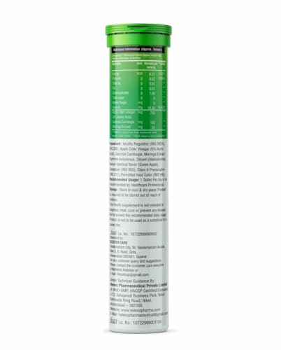 Image of ACV Moringa with Garcinia Cambogia | For Supports Weight Loss, Control Cravings, Convert Fat Into Energy, Boost Energy & Immunaity - 15 Effervescent Tablet