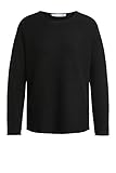 Keine Nähte Oui Damen Strickpullover im Oversized-Look gerade geschnitten Uni Basicmode