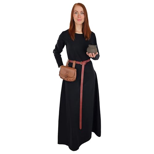 Vehi Mercatus Klassisches Mittelalter Kleid Amalie - Baumwolle- Blau, Rot, Gr??n, Schwarz, Natur Braun- Mittelalter, LARP, Reenactment (DE/NL/SE/PL,...