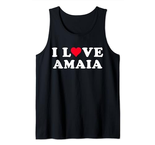 Amo Amaia a juego con la novia y el novio Amaia Nombre Camiseta sin Mangas