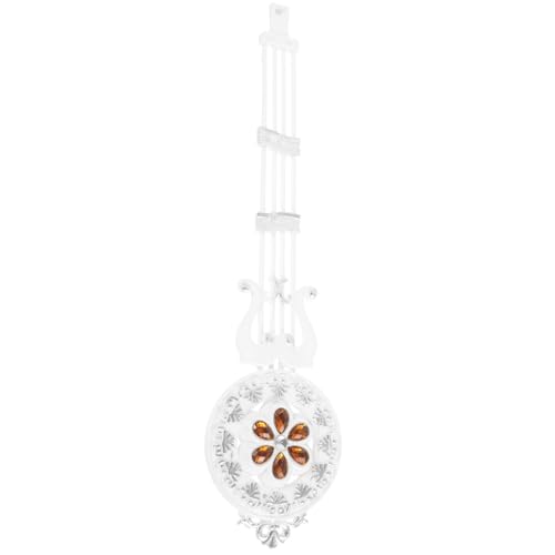 Anneome Péndulo de Repuesto para Reloj de Pared 30 CM Péndulo Metálico Color Blanco Borde Plateado Pieza de Bricolaje para Mecanismo de Reloj de Casa Accesorio para Reparación y