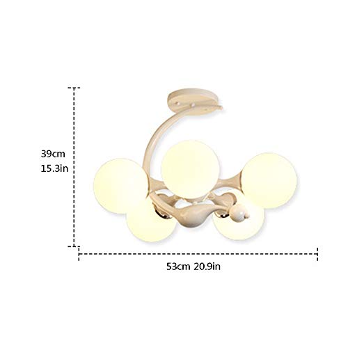 Lámpara de techo para dormitorio que elimina sombras con vidrio E27 6