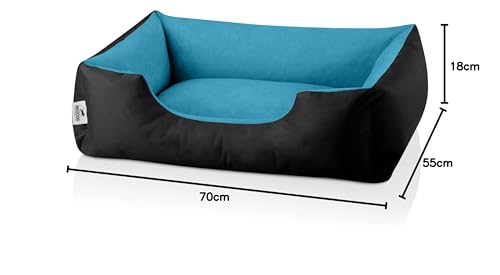 BedDog Hundebett M - Hundekissen - Hundekorb - Hundecouch - Hundesofa - Bezug abziehbar, Waschbar, für Kleine Hunde