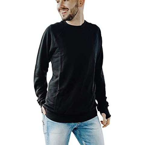 Merino 365 Crew Sweatshirt, 280 gsm, 100% Merino Wool, Small, Black Cover