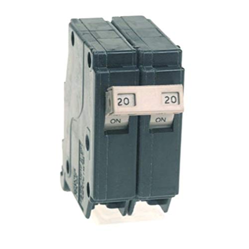Connecticut Electric CH220 Circuit Breaker, 2-Pole 20-Amp, Black