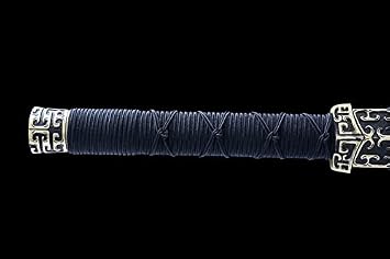 Swords High Grade Traditional Han Dynasty Real Swords Handmade Folded Damascus Steel Blade Brass Fitting Home Decor