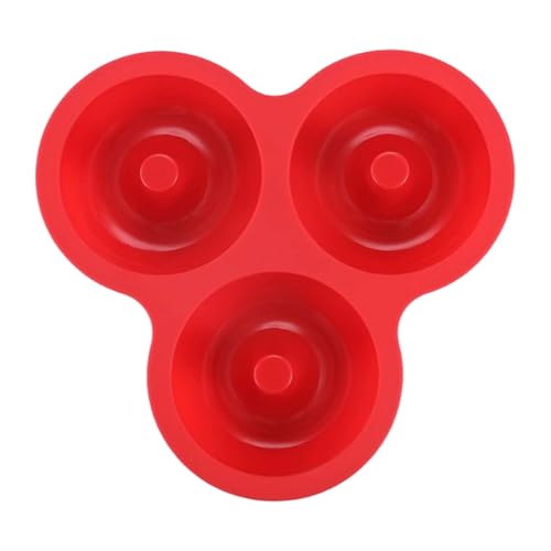Generisch Molde para donut | con 3 huecos y revestimiento antiadherente, apto para lavavajillas para donas y bagels | para tartas, pasteles, bagels, desayuno, , cocina, cumpleaños, vacaciones