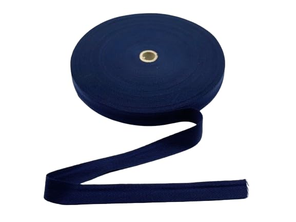 Generic Cotton Blend Binding Apron Herringbone Twill Webbing Tape Sew Strap All Widths (Navy, 20 meter)