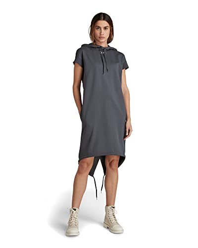 G-STAR RAW Damen Fish Tail Hoodie Sweat Kleid, Blau (fantem Blue...