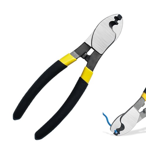 Cable Cutter 6 Inch, Cable Cropper Shear, Heavy Duty Electrical Wire Cutter, High Carbon Steel Cutting Tool for Copper Aluminium Electric Cables, Ergonomic Hand Tool, Ideal for Cutting Steel Wires