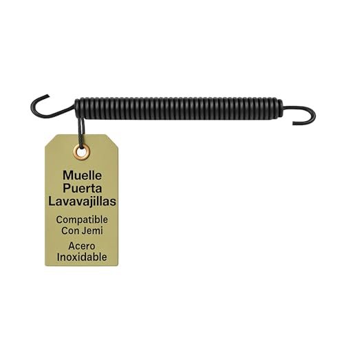 CubetasGastronorm ® Muelle Tensor Puerta Lavavajillas Compatible con Jemi Repuesto Profesional Resorte Alta Resistencia Acero Inoxidable Fácil Instalación Repuesto Técnico Para Uso Intensivo