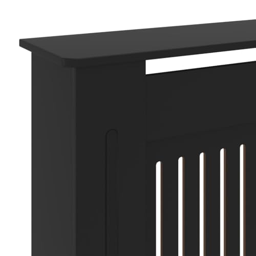 Cubierta para radiador de MDF negro de 205 cm de longitud 8