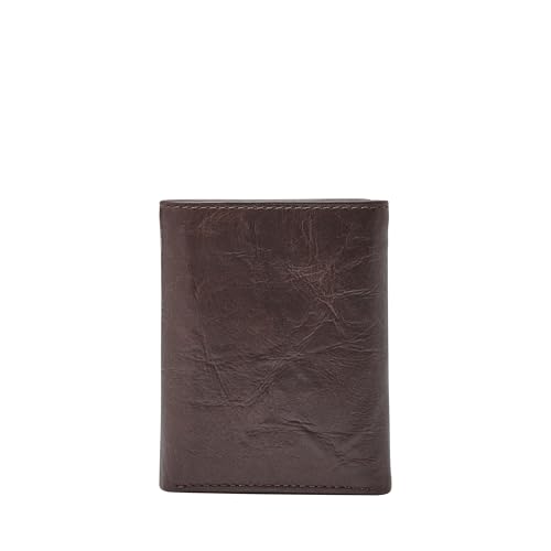 Fossil Men's Neel Leather Trifold with ID Window Wallet, Brown, (Model: ML3869200)4