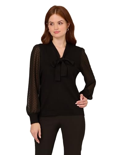 Adrianna Papell Women's Low Bow Tie Front Sweater