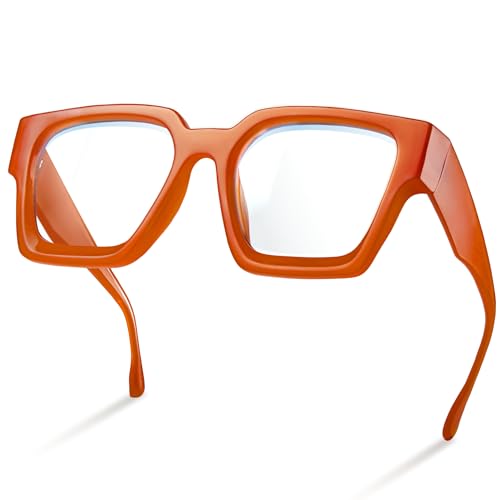 Image of livho Oversized Eyewear Frame for Woman and Men - Rectangle Fashion Glasses for Computer, Chic Preppy Frame