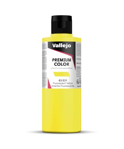 Vallejo AV Premium Color, 200ml, Fluorescent Yellow, Model paint, VAL63031