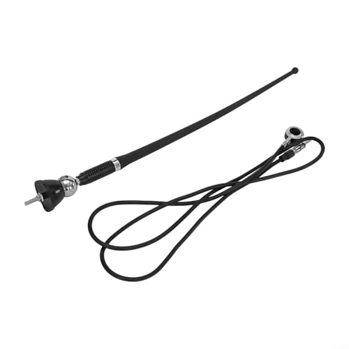 Image of Car Radio Aerial 36cm Rubber Mast Roof Mount Black