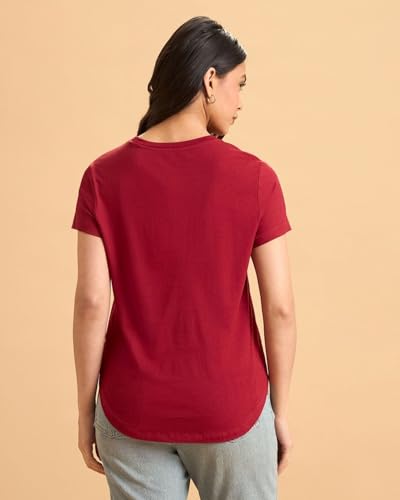 Image of Wellbi Bamboo Women's Tshirt - Ultra-Soft, Breathable & Sustainable | Premium Cotton Blend for Supreme Comfort | Stylish & Eco-Friendly T-Shirt for Women | Tshirt Women Cotton