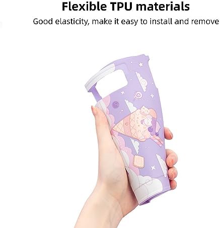 Etui ochronne GeekShare na Switch, miękkie etui TPU Slim Case kompatybilne z konsolą Switch i Joy-Con (Ice Cream Cat) [gra wideo]