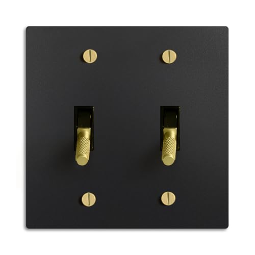 SELECT 2-Gang Solid Brass Toggle Switch, 3-Way Compatible with Faceplate