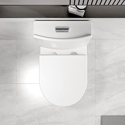 Efficient One-Piece Toilet: Watersense 4.8L (1.26Gal) Map 1000G, 3 Flushing Modes, Modern Design - 27X15X31In. #TOP2