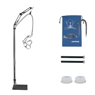 CPAP Hose Tube Holder Lifter Clamp Clip Hook Support Bedside Storage Kit_Metal Structure Strong_5.6 ft Max High_Angle Height Adjustable_Prevent Hose Loose Tangle Air Leakage (Black Color)