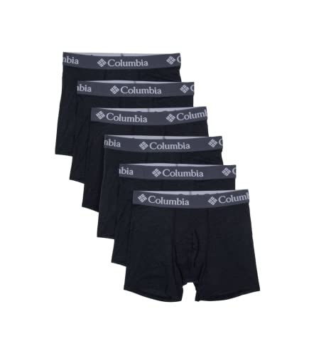 Columbia Amazon Exclusive 6 Pack Performance Boxer Brief Black XL