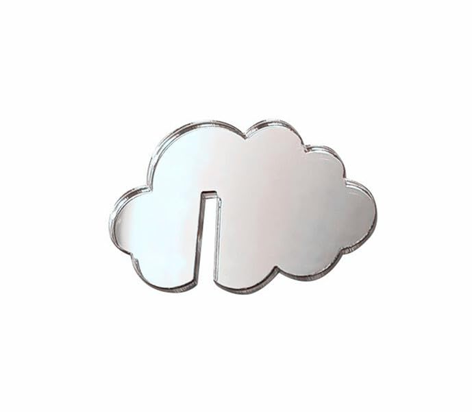 XIAOYUE 20pcs of Baby Shower Cloud Glass Charm,Cloud Name Place Card,Cloud Glass Charm,Name Card Table Number Tags for Drink Glass Place Cards Cloud Shape (Silver Mirror)