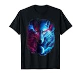 Random Galaxy, Light Dark Wolves, Ice Fire, Wolf T-Shirt