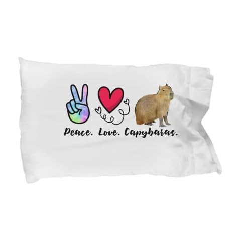 SpreadPassion Capybaras Pillow Case, Capybaras Gift Idea, Gift for Capybaras Lover, Birthday Christmas Basket Gag Gift Idea Cover