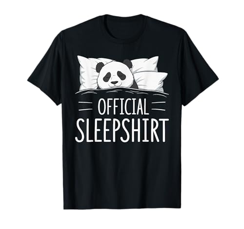 Official Sleepshirt Sleeping Panda Bear Lovers Pajama T-Shirt