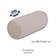 Nackenrolle Cord Cream/Beige Nackenkissen Öko-Tex 100 zertifiziert und 40°C waschbar - Nackenstütz-Kissen mit Bezug, rund für Auto, Flugzeug, auf Reisen oder zum Lesen und Relaxen zu Hause - 15x40 cm
