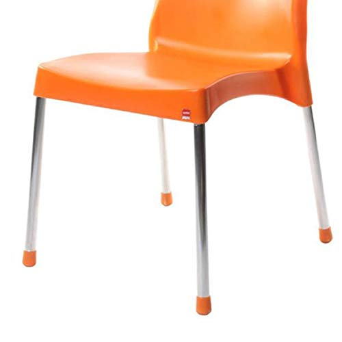 Image of Cello Milano Cafeteria Set of 4 Chairs (Orange)