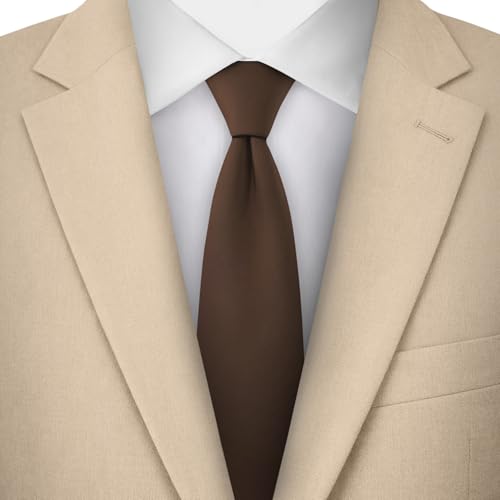 Image of Jacob Alexander Men's Slim Width 2.75 inch Solid Color Tie