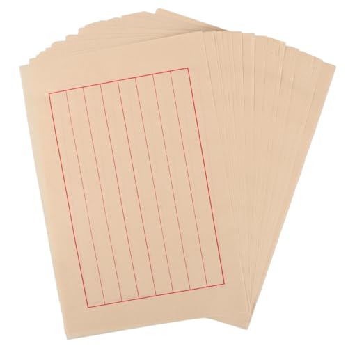 Hohopeti 50hojas Papel De Caligrafía Papel De Arroz Retro Suministros De Caligrafía Ligero y Portátil