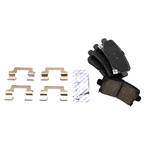 Image of TRQ Rear Brake Pad and Rotor Set Ceramic Compatible with 2013-2019 Cadillac XTS