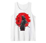 uomo samurai giapponese con la spada, guerriero samurai canotta