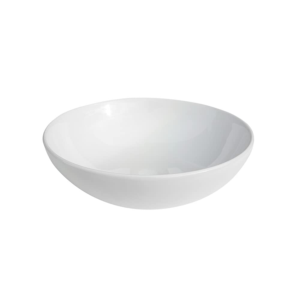 Lavabo à poser 40 cm Belvit Iris Slim en céramique blanche pour salle de bain