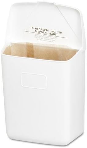 Co 250201W Health Gards Convertible Sanitary Napkin Receptacle, Plastic, 1gal, White