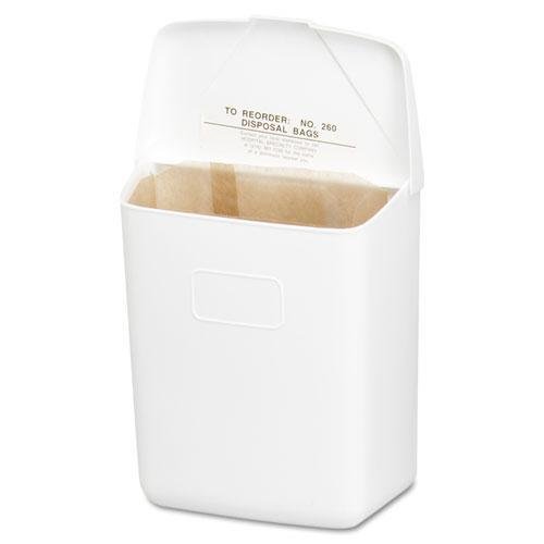 250201W Health Gards Convertible Sanitary Napkin Receptacle, Plastic, 1gal, White