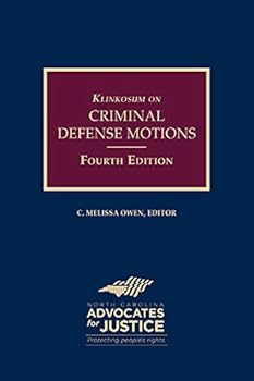 Perfect Paperback Klinkosum on Criminal Defense Motions Book