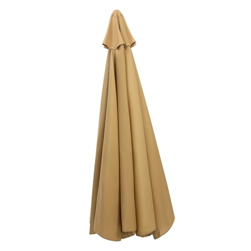 Toile parasol jardin polyester kaki idéale pour repas sur terrasse ombragée