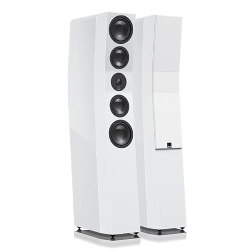 Image of SVS Ultra Evolution 3 Way Tower Speakers with Quad 5.5 Inch Woofers - Pair (Piano Gloss White)