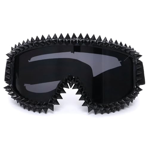 Oversized Rivet Sunglasses Women For Men Vintage Shield Sun Glasses Trend One Piece Shades Retro Square Sunglasses UV4003